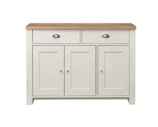 Highgate 3 Door 2 Drawer Sideboard-Cream