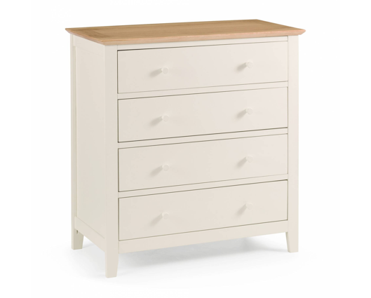 Salerno Shaker Ivory/ Oak 4 Drawer Chest