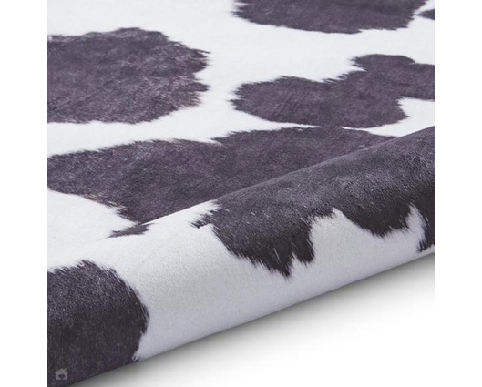 Faux Cow Print Black/White - 155 x 195
