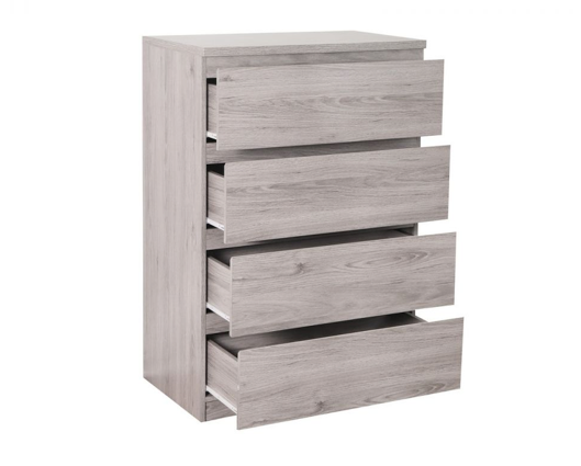 JUPITER 4 DRAWER CHEST- GREY OAK