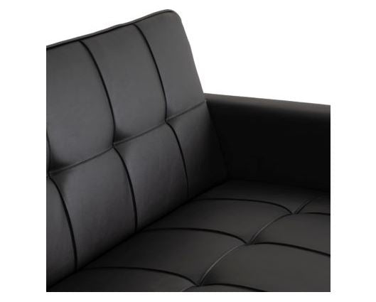 Astoria Sofa Bed - Black Faux Leather