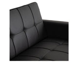 Astoria Sofa Bed - Black Faux Leather