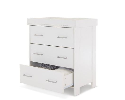 Nika Mini 3 Piece Room Set & Underdrawer - White Wash