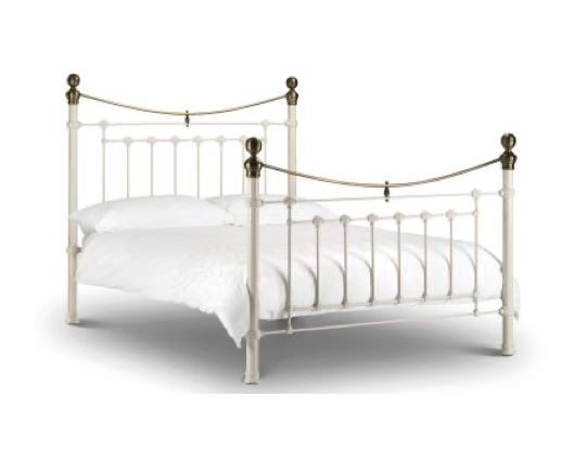 Victoria Stone Double Bed - White