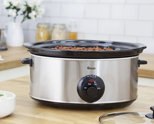 Swan 6.5L Slow Cooker Stainless Steel