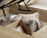 Herringford Ottoman King Bed - Oak