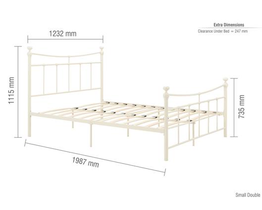 Emily Double Bed - Cream