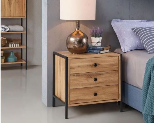 Zahra Nightstand with 3 Drawers