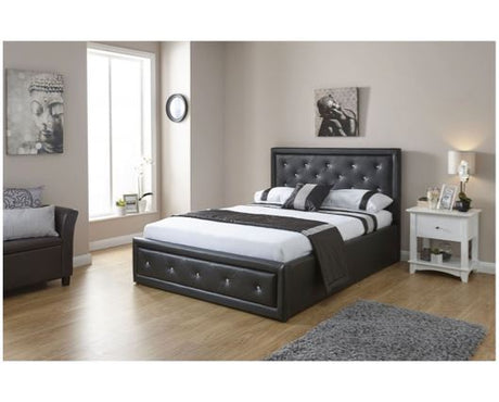 Hollywood Ottoman Double Bed - Black