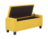 Verona ottoman bench mustard fabric