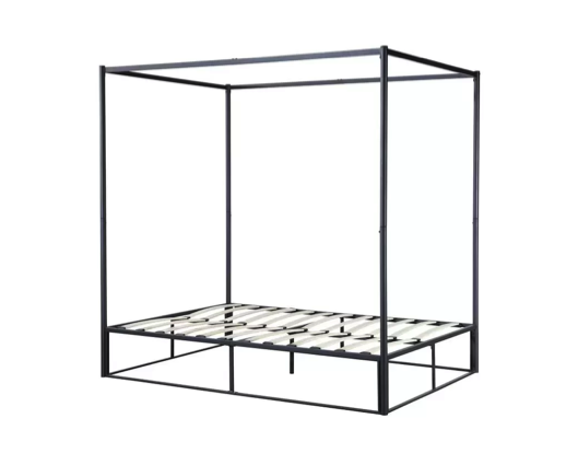 Farringdon Metal 4 Poster Double Bed - Black FARRINGDON METAL 4 POSTER BED BLACK