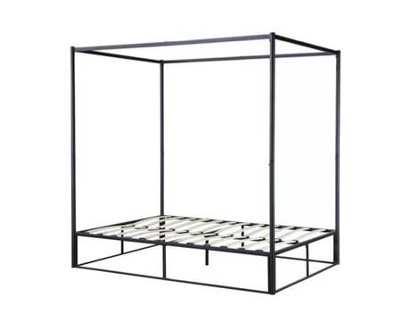 Farringdon Metal 4 Poster Double Bed - Black FARRINGDON METAL 4 POSTER BED BLACK