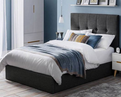 Sorrento Ottoman King Bed - Dark Grey