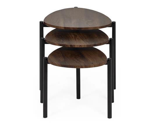 Lortte Teadrop Nesting Side Table Walnut