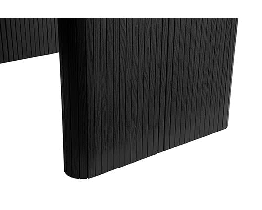 Axel Oval Fluted Dining Table - Black