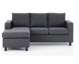 Capri Left Facing Corner Sofa - Dark Grey