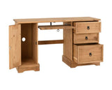 Corona Computer Desk - Distressed Waxed Pine