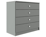 DENVER 3 DOOR WARDROBE BEDROOM SET - GREY GLOSS