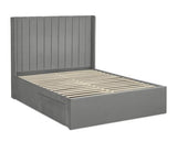Leila Dual Storage Door Bed Steel Grey - Double