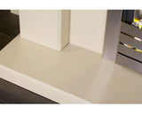 Adam Cotswold Fireplace in Stone Effect with Helios Electric Fire in Brushed Steel 48 Inch