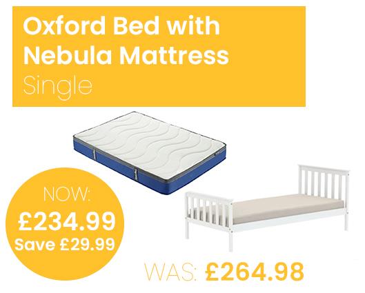 Oxford Bed with SleepSoul Nebula Mattress - Single