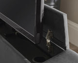 Clara Side Lift Ottoman TV Bed Dark Grey - King