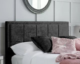 Hannover Small Double Bed - Black Crushed Velvet