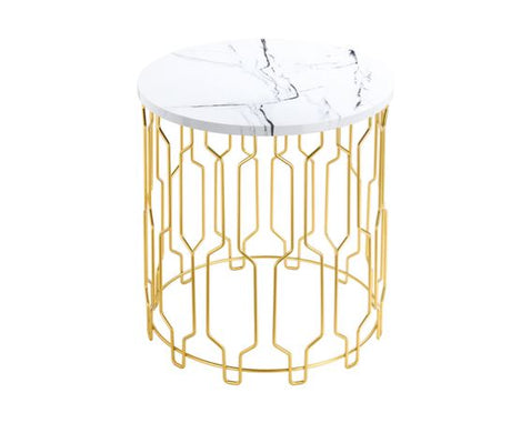 Grace End Table White Marble