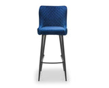 LUXE VELVET BAR STOOL - BLUE