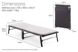 Jay-Be® CE70 Compact Folding Bed with e-Fibre Mattress - Single