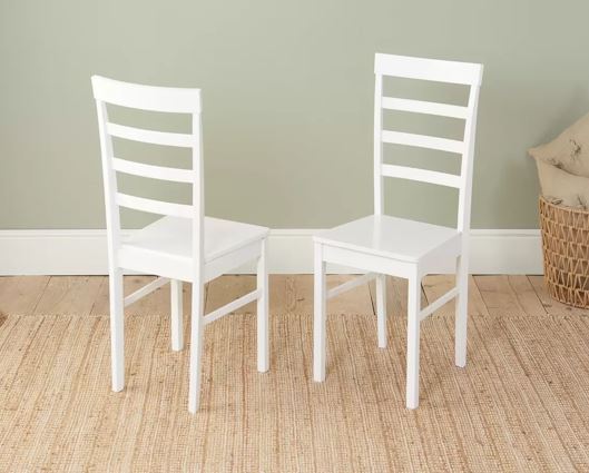 Pickworth Dining Set with 2x Upton Chairs White
