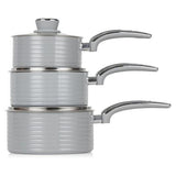 Swan Retro 3 Piece Saucepan Set