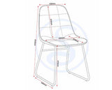ATHENS ROUND & LUKAS DINING SET (X4 CHAIRS) - CONCRETE/SAPPHIRE BLUE VELVET