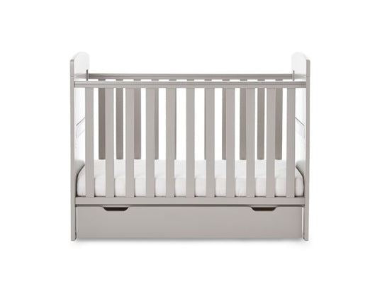 Grace Mini Cot Bed & Under Drawer - Warm Grey