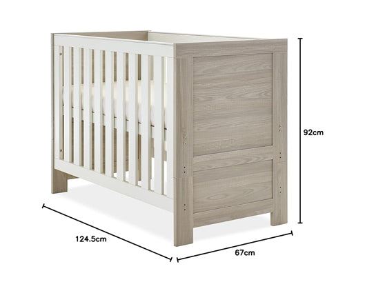 Nika Cot Bed - Grey Wash & White