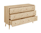 Herringford 6 Drawer Chest Oak