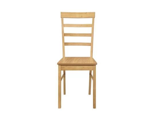 Upton Ladder Back Chair Oak - Pair