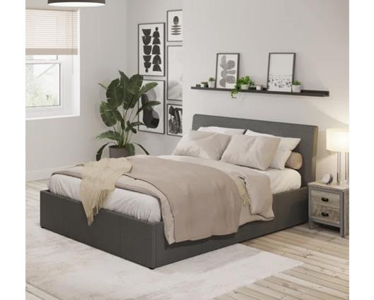 Ascot 150cm ottoman grey fabric