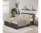 Ascot 150cm ottoman grey fabric