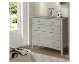 Como 4 Drawer Chest-Light Grey