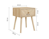Herringford 1 Drawer Bedside Oak