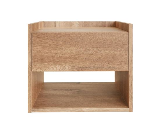 Harmony Wall Mounted Pair Of Bedside Tables Oak