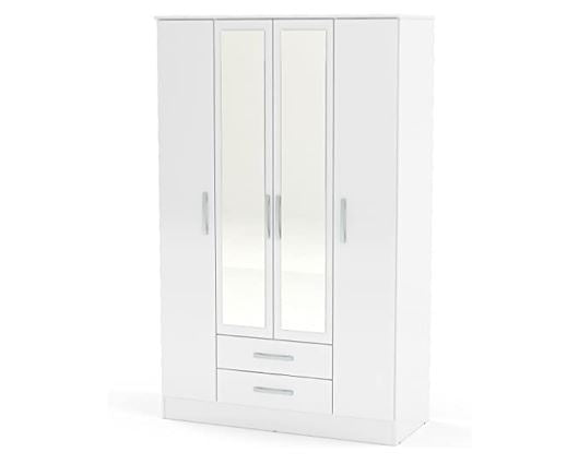 Lynx 4 Door 2 Drawer Wardrobe With Mirror
