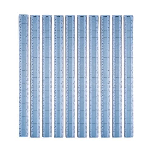 Helix Shatter Resistant Ruler Gridded 45cm Blue (Pack of 10) L28040