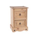 Corona Premium 2 Drawer Petite Bedside Cabinet