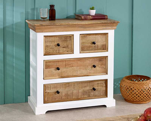 Alfie Solid Mango Wood 4 Chest Of Drawers