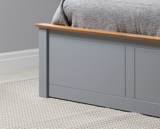 Phoenix Small Double Ottoman Bed - Stone Grey