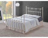 Omero King Size Bed Frame-Ivory