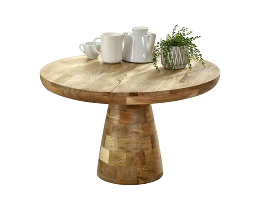 Surrey Solid Wood Coffee Table Mushroom Style