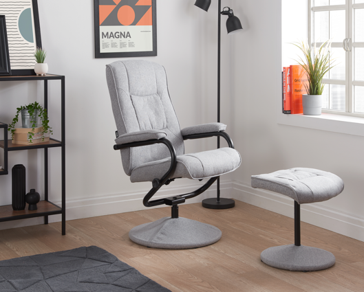 Memphis Swivel Chair & Footstool